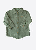 Organik Puka Gömlek Yeşil