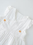 Organik Kury Müslin Elbise Beyaz