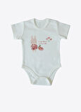 Organik Bunny 3'lü Kısa Kol Body Pembe