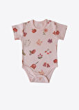 Organik Bunny 3'lü Kısa Kol Body Pembe