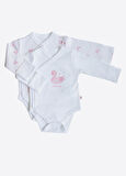 Organik Swan 2'li Body Pembe