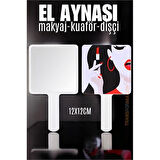 Modacar El Aynası Makyaj Aynası Kuaför Dişçi Güzellik Merkezi Aynası BEYAZ