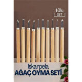 Modacar Ahşap Saplı İskarpela seti Ağaç ve Ahşap İşleme İçin Profesyonel Hobi Takımı Ahşap YontmaA Araçları