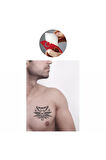 Alsepeteavm Witcher Ak Kurt Dövme  Tattoo Geçici Dövme Şablonları Kına Kalıpları