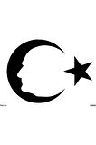 Alsepeteavm Bayrak Ve Atatürk Silüeti Geçici Dövme Şablonu