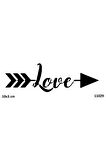 Alsepeteavm Love Aşk Oku Geçici Dövme Şablonu