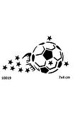 Alsepeteavm Alevli Futbol Topu Geçici Dövme Şablonu Stencil Kalıp