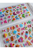 Alsepeteavm Kelebek ve Şekerleme 3D Kabartmalı Sticker Çıkartma seti