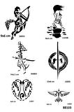 Alsepeteavm Aşk ve Karadelik Geçici Dövme Kalıpları Tattoo Stencil Modelleri