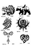 Alsepeteavm Doğa Geçici Dövme Kalıpları Tattoo Stencil Modelleri
