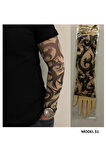 Alsepeteavm Giyilebilir Dövme Çift Kol 2 Adet Kol Çorap Dövmesi Sleeve tattoo Model51