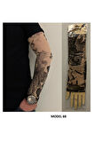 Alsepeteavm Giyilebilir Dövme Çift Kol 2 Adet Kol Çorap Dövmesi Sleeve tattoo Model68