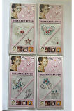 Alsepeteavm 4 Adet Birden Mini Face Gems Kristal Yüz Taşı Seti
