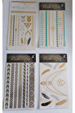 Alsepeteavm Flash Tattoos Altın Yaldızlı Geçici Dövme 4 Kartela Birden Model4