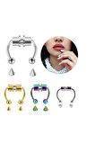Alsepeteavm 4 Adet Birden Mıknatıslı Fake Septum Piercing