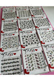 Alsepeteavm Nail Art Tırnak Dövmesi 12 Kartela Birden Mega Paket