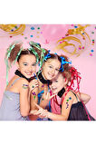 Alsepeteavm Simli Dövme Glitter Tattoo Kit 2 tüp Sim 100 şablon hediyeli