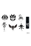 Alsepeteavm Aslan Ve Ejderha Geçici Sprey Dövme Seti Spray Tatto