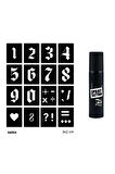 Alsepeteavm Büyük Rakamlar ve Spray Tattoo Geçici Dövme Seti
