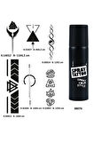 Alsepeteavm Şerit Sırt Bacak Spray Tattoo Geçici Dövme Seti Dark Sprey Dövme Kiti
