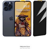 i-STONE PRIVACY (HAYALET) - ANTI DUST/STATIC FULL GLASS EKRAN KORUYUCU - IPHONE 14 PRO