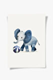 Blue Elephant | Çocuk Odası Tablo