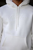 Oversize Ekru Renk Kapüşonlu Eşofman Takımı