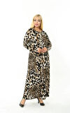 Kısmet Sepeti Kadın Büyük Beden Leopar Desenli Elbise