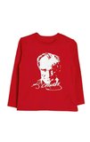 Atatürk Baskılı İmza Detay Kırmızı Uzun Kollu sweatshirt