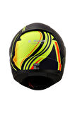 RAPID 2 EXTRA MAT NEON SARI-NAVY MAVİ FULLFACE MOTOSİKLET KASKI