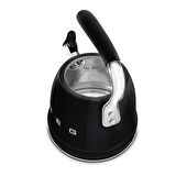 50's Style Siyah Set Üstü Düdüklü Kettle 2.3 Lt