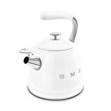 50's Style Beyaz Set Üstü Düdüklü Kettle 2.3 Lt