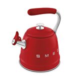 50's Style Kırmızı Set Üstü Düdüklü Kettle 2.3 Lt