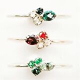 RENKLİ DOĞALTAŞLI YÜZÜK - AK0158