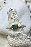 GREEN TOPAZ MİNİMAL YÜZÜK - AK831