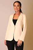 SWEETNESS Kadın Bej Tek Düğmeli  Ceket 