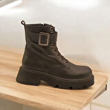 Belfast Siyah Deri Bot