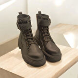 Belfast Siyah Deri Bot