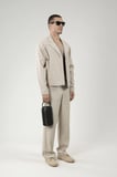 Oversize Kalıp Blazer Keten Alt Üst Takım