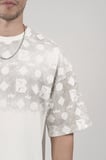 Oversize Kalıp Logo Baskılı Bisiklet Yaka Basic Tişört