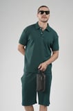 Yarım Oversize Kalıp Polo Yaka Erkek Şort Takım