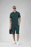 Yarım Oversize Kalıp Polo Yaka Erkek Şort Takım