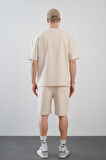 King Brich Baskılı Oversize Kalıp Unisex Şort Takım