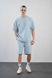 King Brich Baskılı Oversize Kalıp Unisex Şort Takım