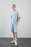 King Brich Baskılı Oversize Kalıp Unisex Şort Takım