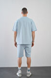 King Brich Baskılı Oversize Kalıp Unisex Şort Takım