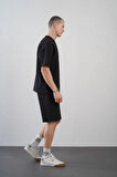King Brich Baskılı Oversize Kalıp Unisex Şort Takım