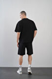 King Brich Baskılı Oversize Kalıp Unisex Şort Takım