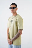 Bisiklet Yaka Drıp Baskılı Regular Kalıp Unisex Double Face Tshirt