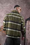 Oversize Kalıp Unisex Cepli Kaşe Oduncu Gömlek